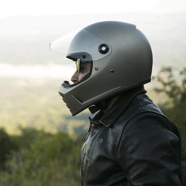 Biltwell Lane Splitter Helmet Flat Titanium - Motor Psycho Sport