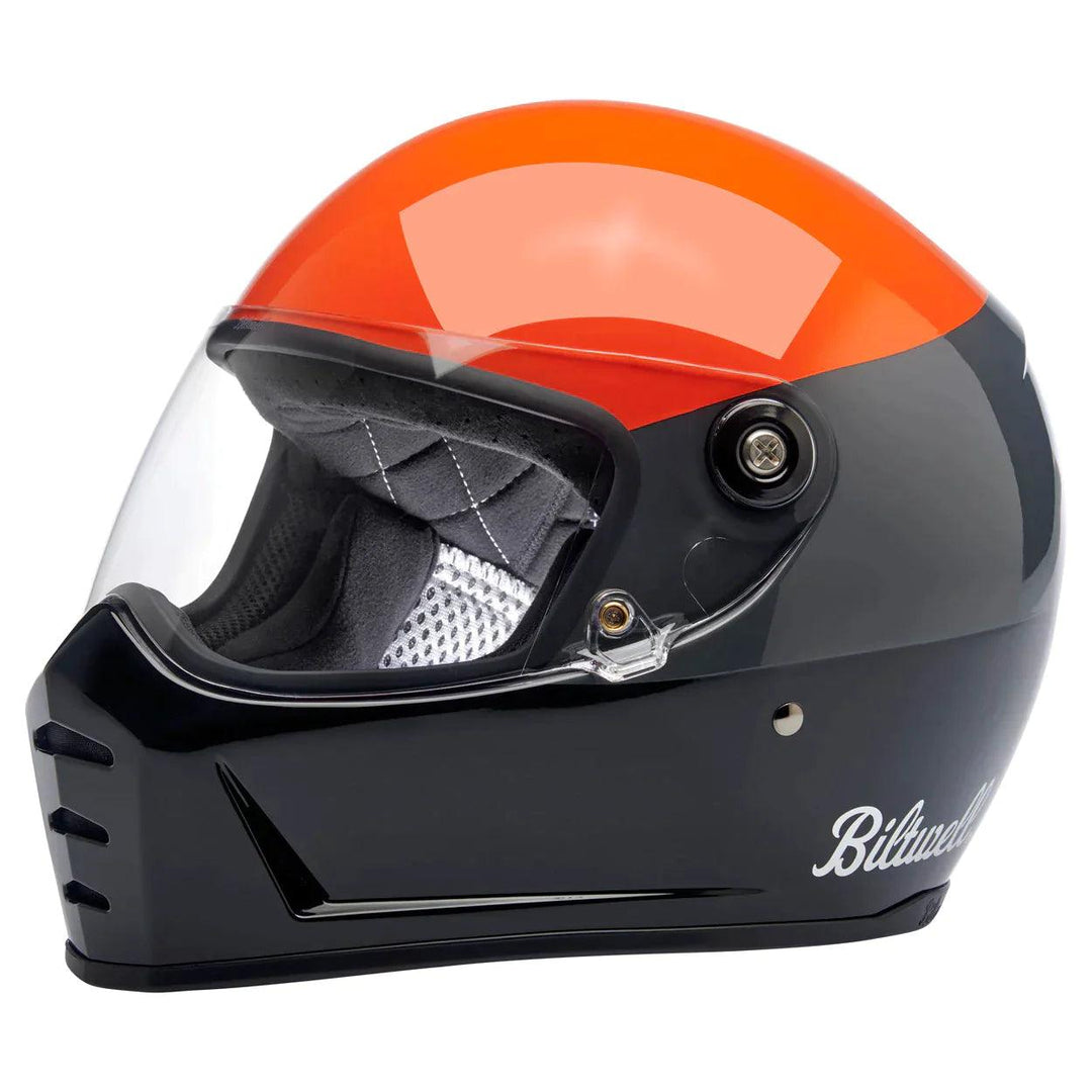 Biltwell Lane Splitter Helmet Podium Gloss Orange/Grey/Black - Motor Psycho Sport