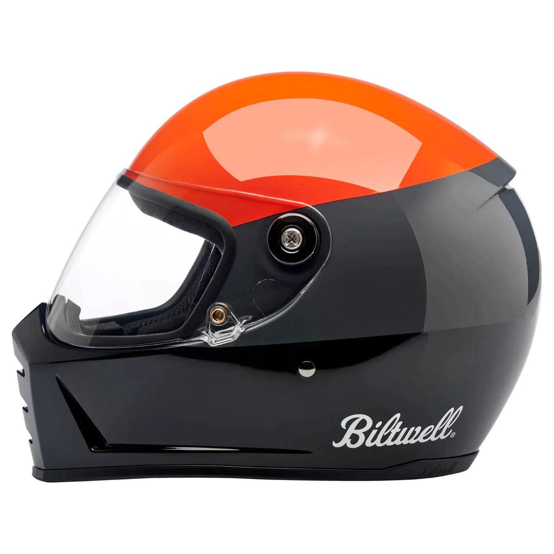 Biltwell Lane Splitter Helmet Podium Gloss Orange/Grey/Black - Motor Psycho Sport