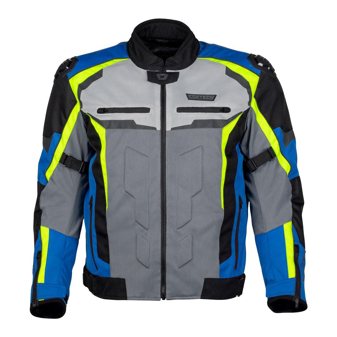 Cortech Men's Hyper-Flo Air Jacket - Blue/Hi-Viz - Motor Psycho Sport