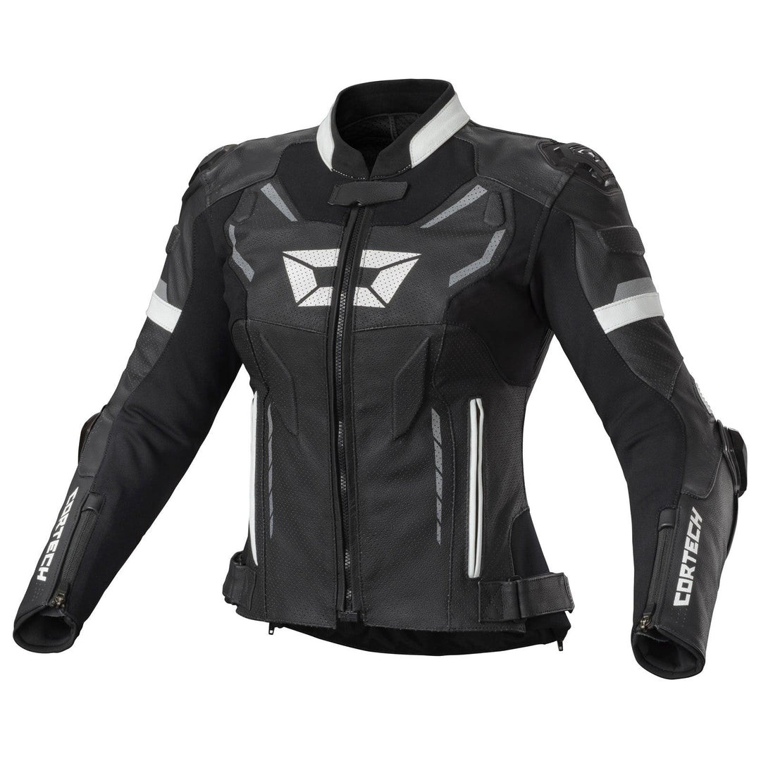Cortech Revo Sport Air Women's Leather Jacket - Black/White - Motor Psycho Sport