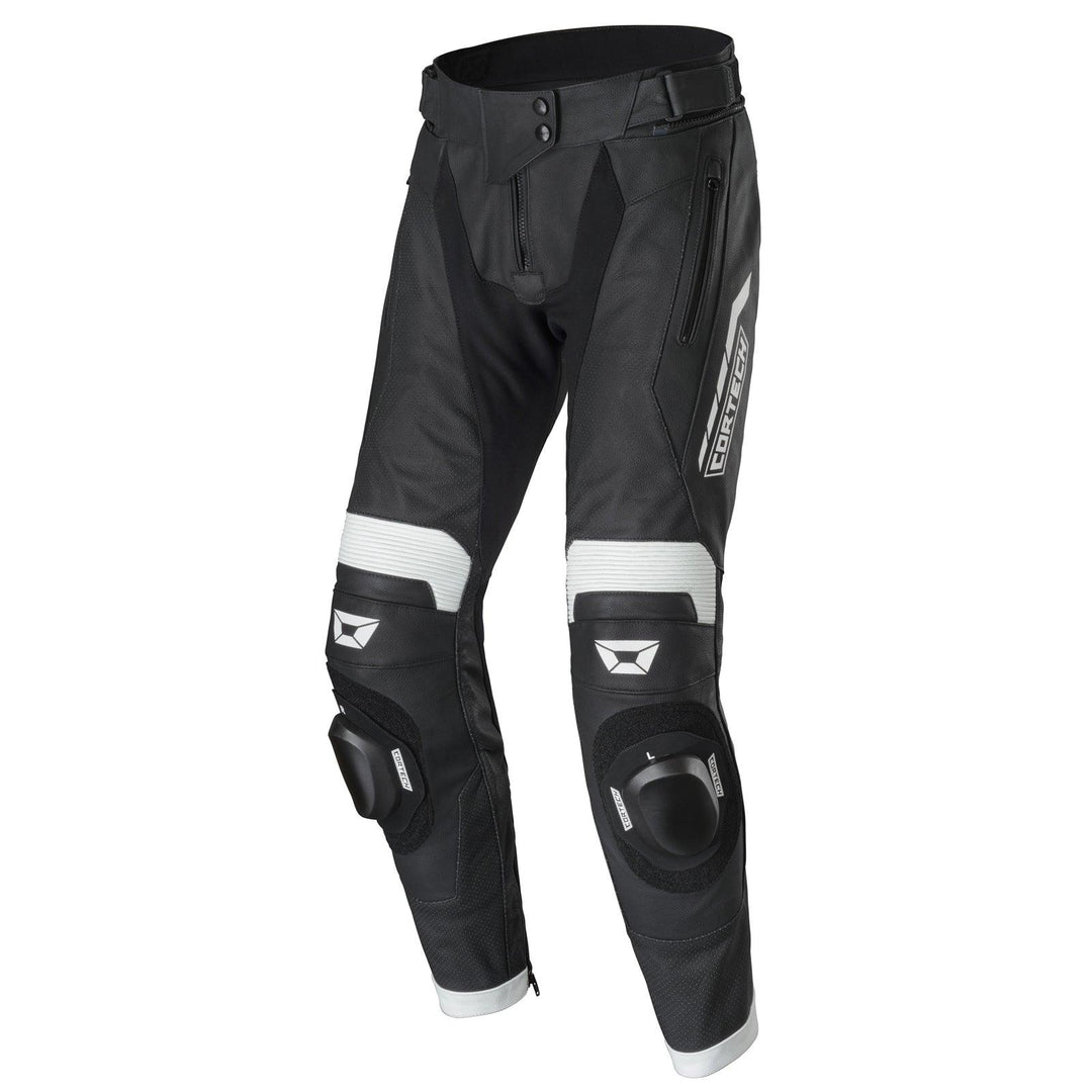 Cortech Revo Sport Women's Leather Pant - Black/White - Motor Psycho Sport