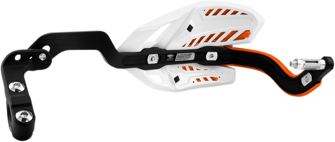 Cycra Ultra ProBend CRM Wrap Around Handguards for 1-1/8" Handlebars - White/Orange - Motor Psycho Sport
