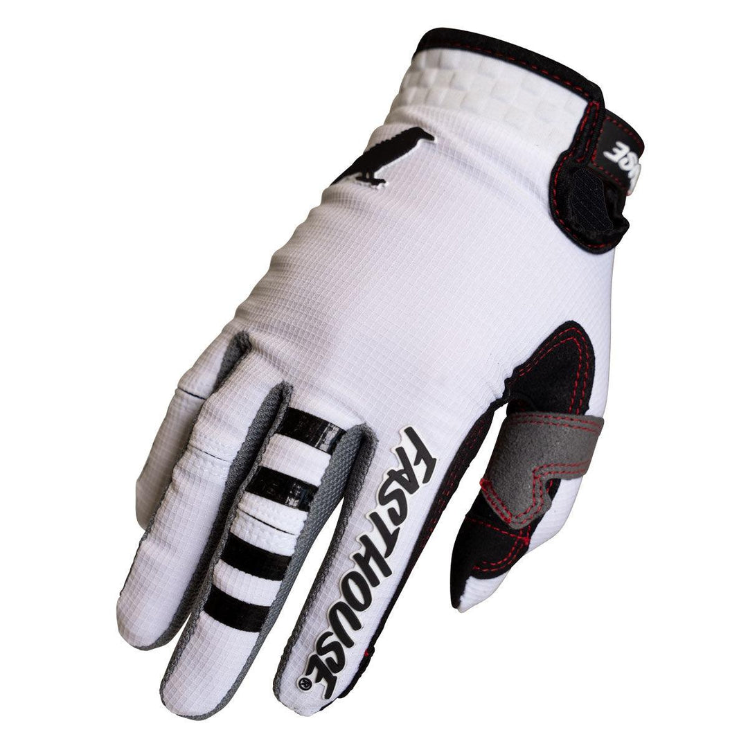 Fasthouse Elrod Air Glove - White/Black - Motor Psycho Sport