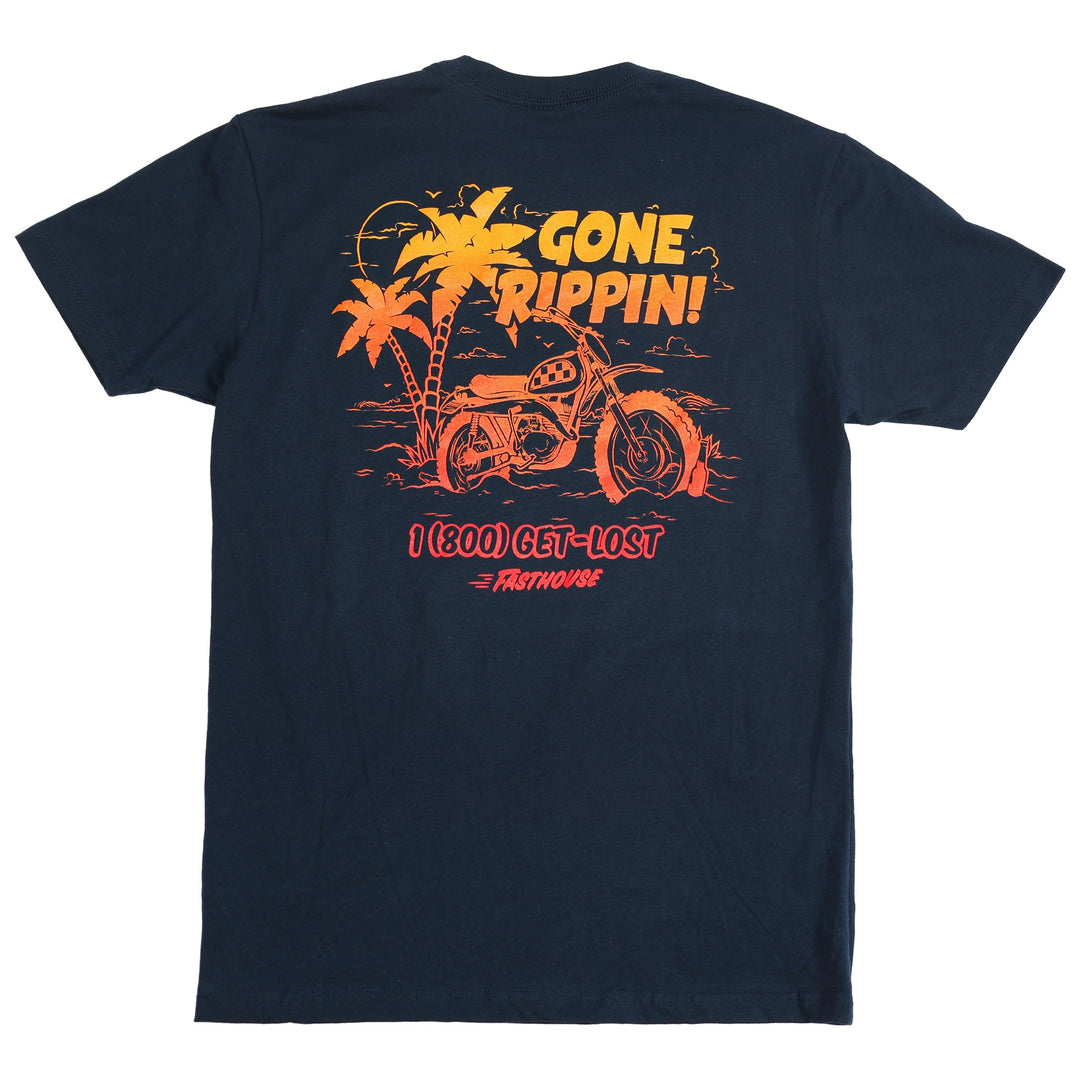 Fasthouse Gone Rippin' Tee - Navy - Motor Psycho Sport