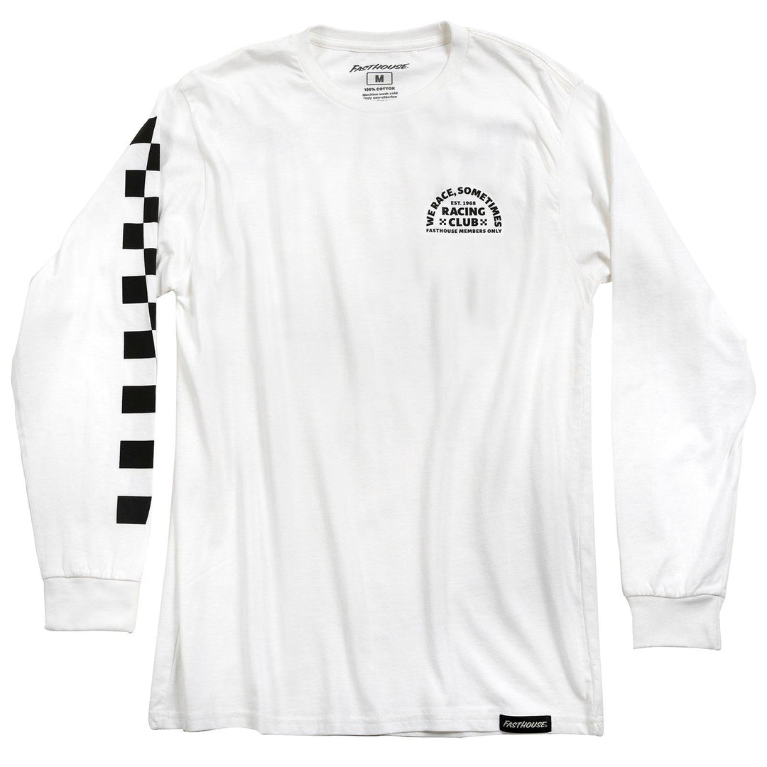 Fasthouse Members Only Long Sleeve Tee - White - Motor Psycho Sport