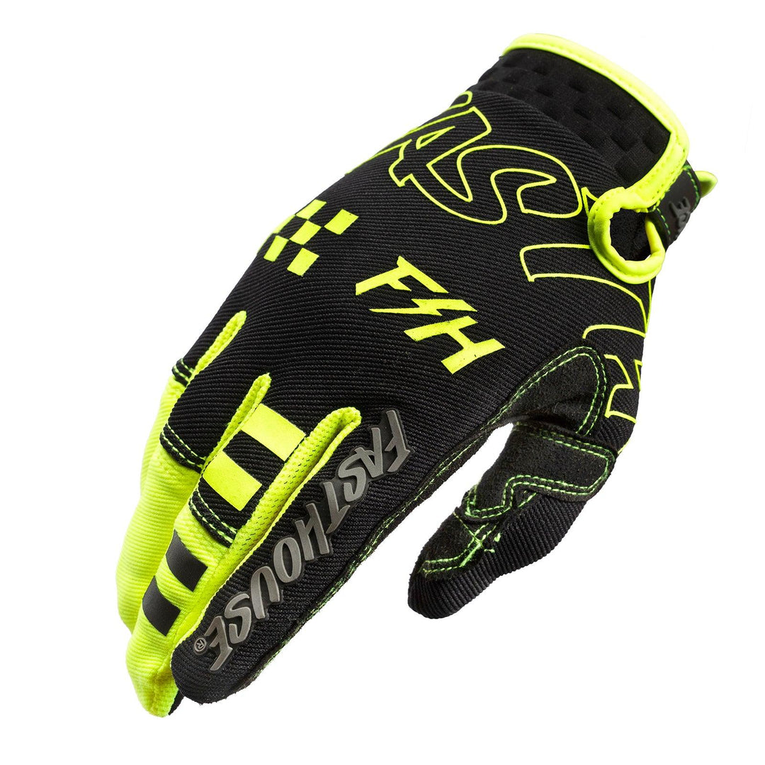 Fasthouse Speed Style Riot Glove - Black/Hi-Viz - Motor Psycho Sport