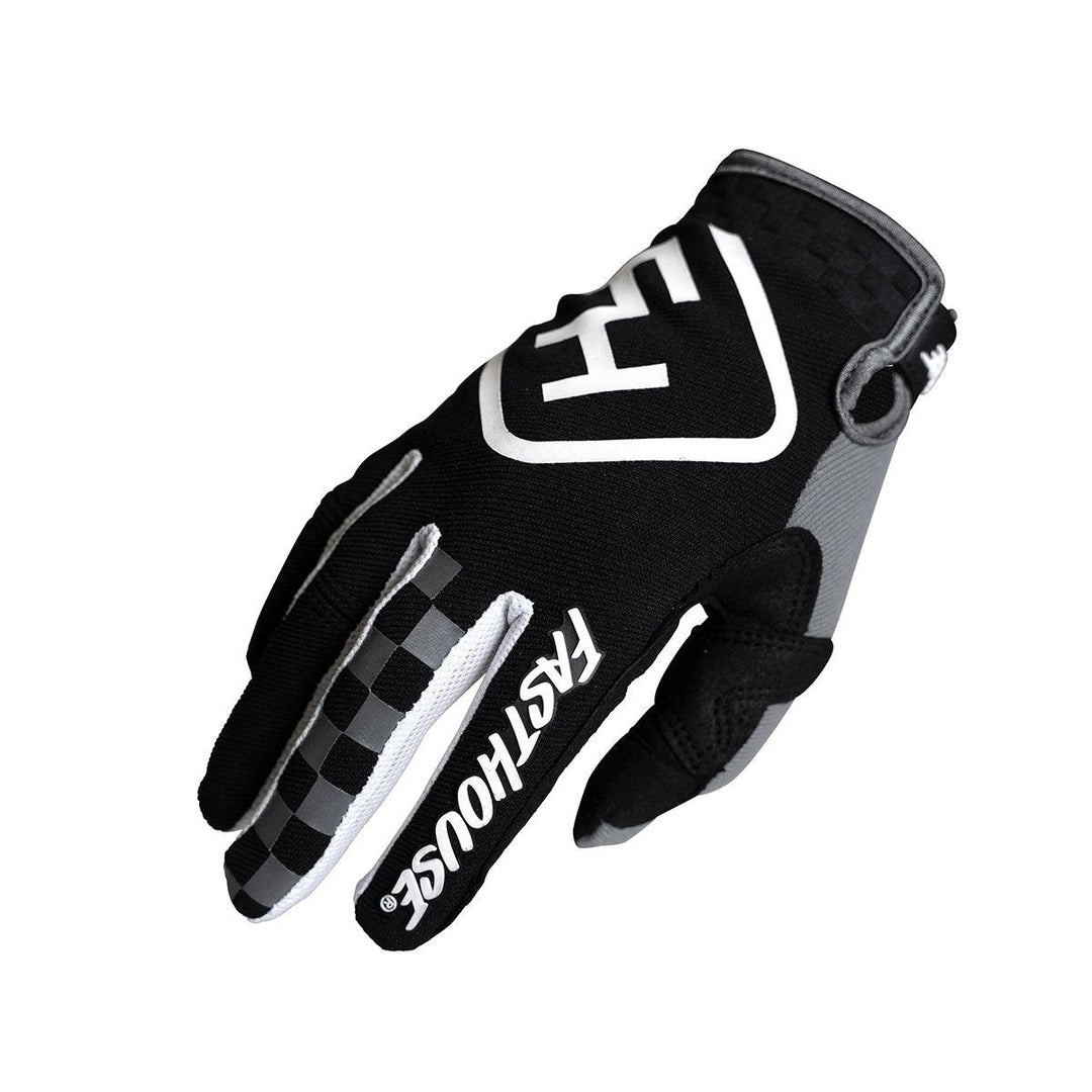 Fasthouse Youth Speed Style Legacy Glove - Black/Gray - Motor Psycho Sport