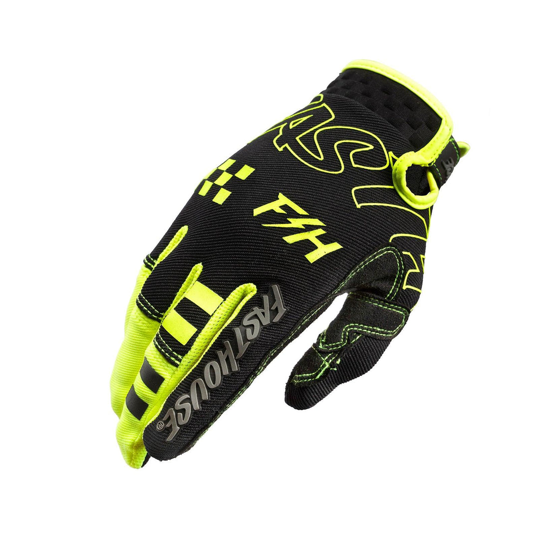 Fasthouse Youth Speed Style Riot Glove - Black/Hi-Viz - Motor Psycho Sport