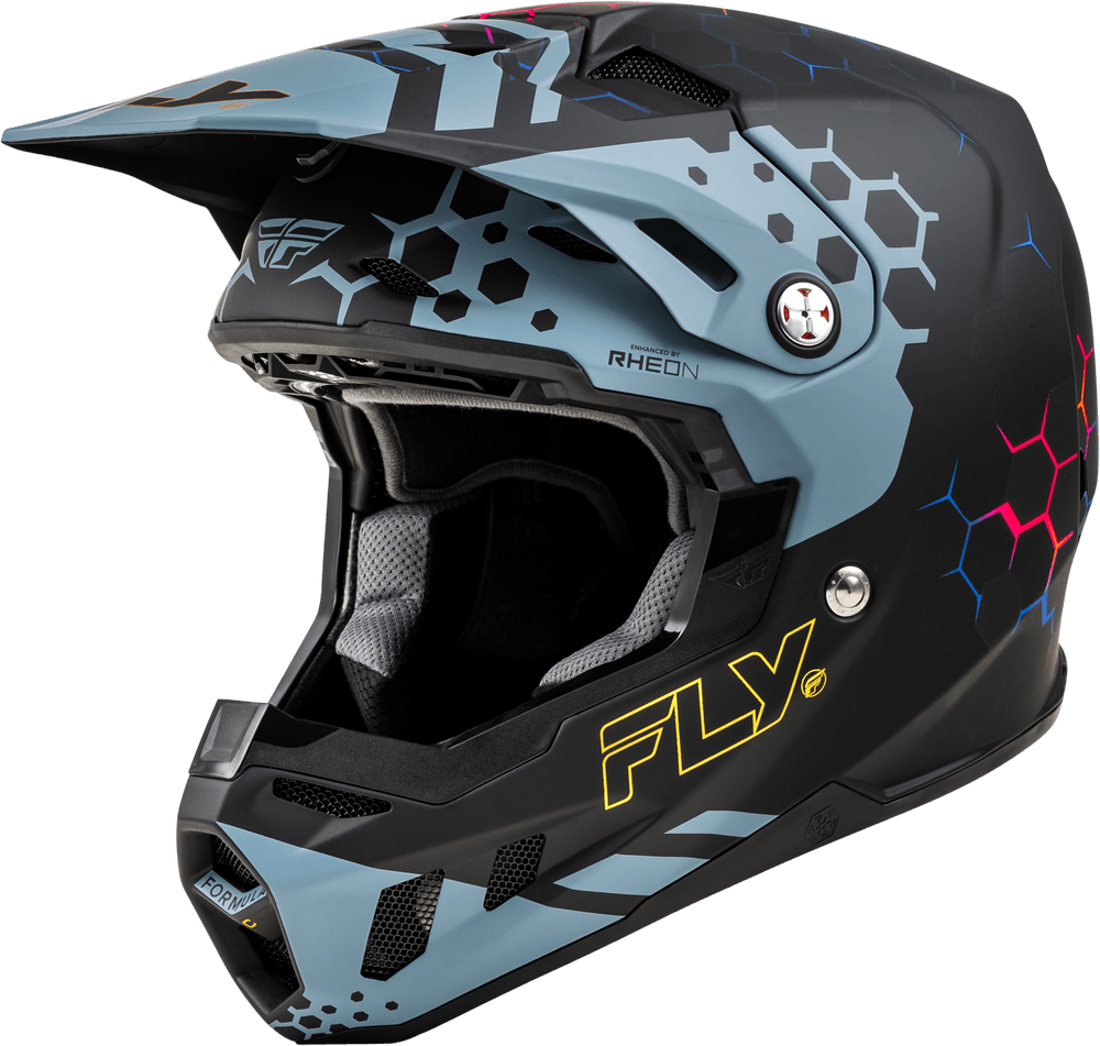 Fly Racing Formula CC Tektonic Helmet Matte Black/Slate/Blue – Motor ...