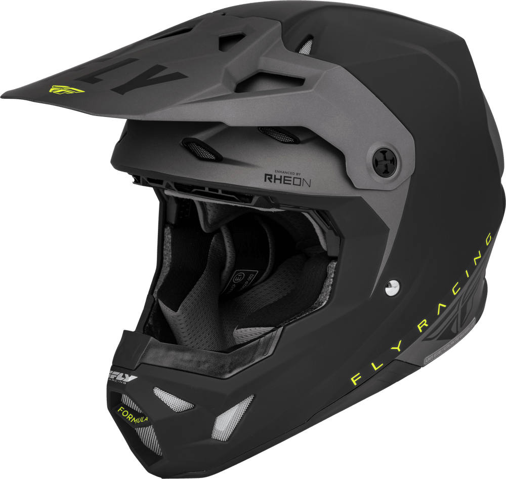 Fly Racing Formula CP Slant Helmet Matte Black/Grey/Hi-Vis - Motor Psycho Sport