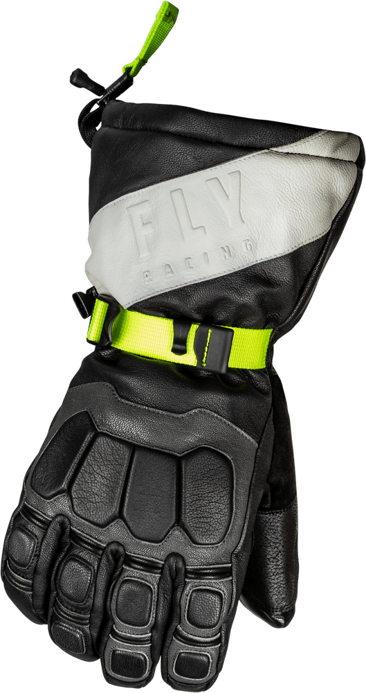 Fly Racing Glacier Gloves Black/Grey/Hi-Vis - Motor Psycho Sport