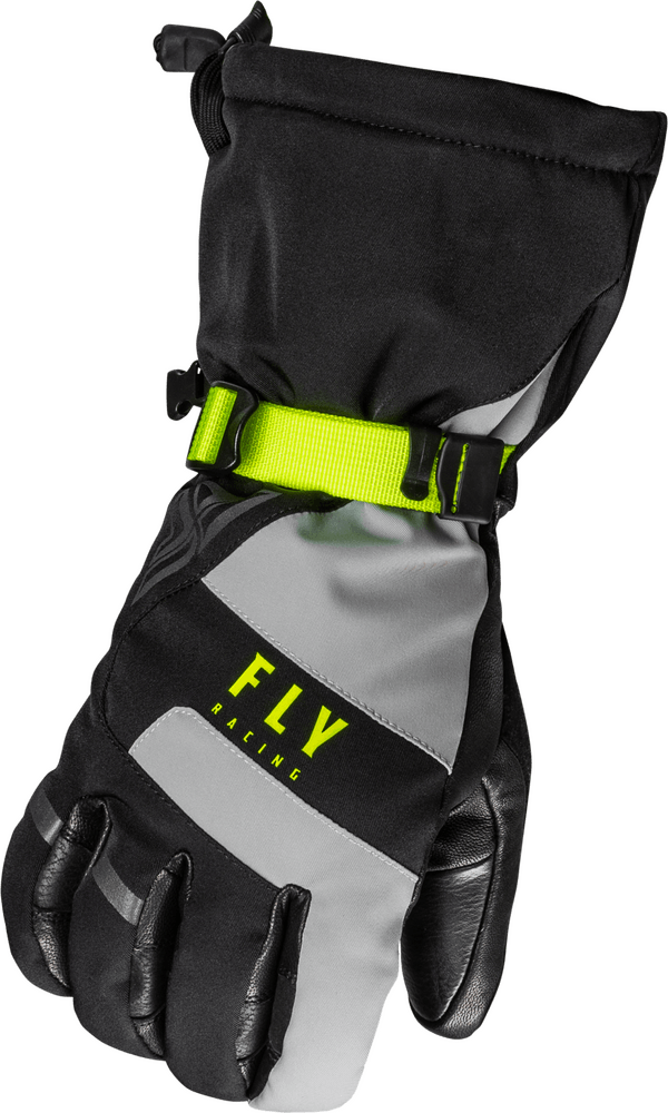 Fly Racing Highland Gloves Black/Grey/Hi-Vis - Motor Psycho Sport