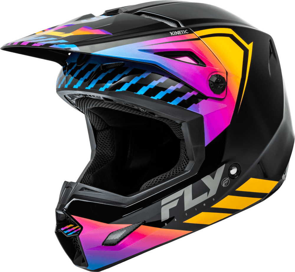 Fly Racing Kinetic Menace Helmet Black/Sunrise - Motor Psycho Sport