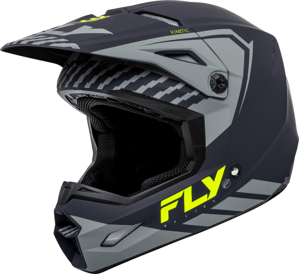 Fly Racing Kinetic Menace Helmet Matte Grey/Hi-Vis - Motor Psycho Sport