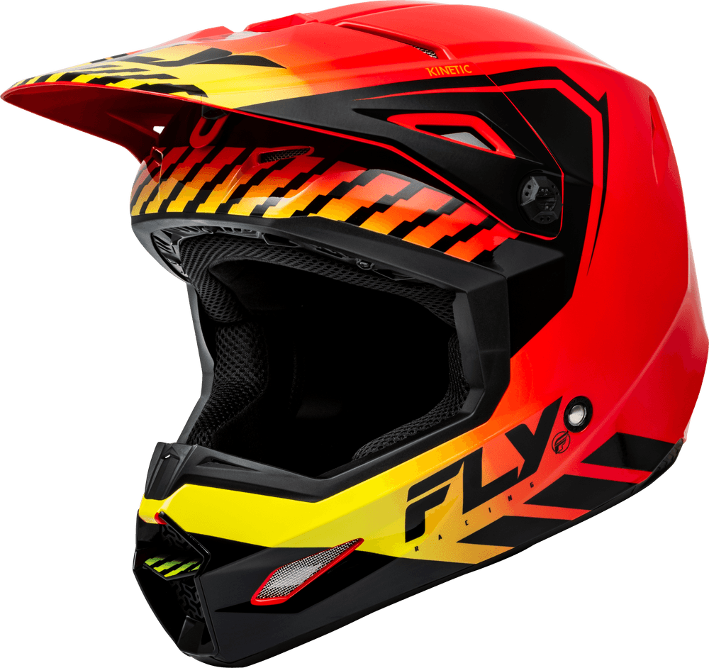 Fly Racing Kinetic Menace Helmet Red/Black/Yellow - Motor Psycho Sport