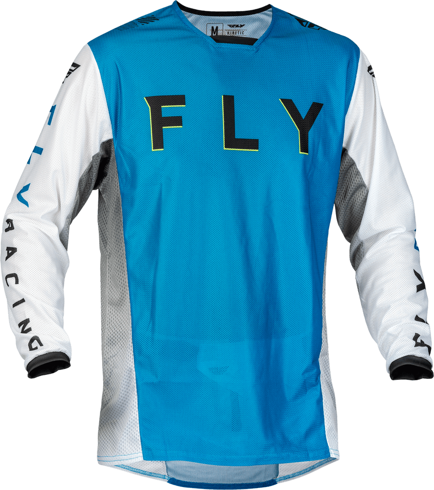 Fly Racing Kinetic Mesh S.E. Kore Jersey Blue/White/Hi-Vis - Motor Psycho Sport