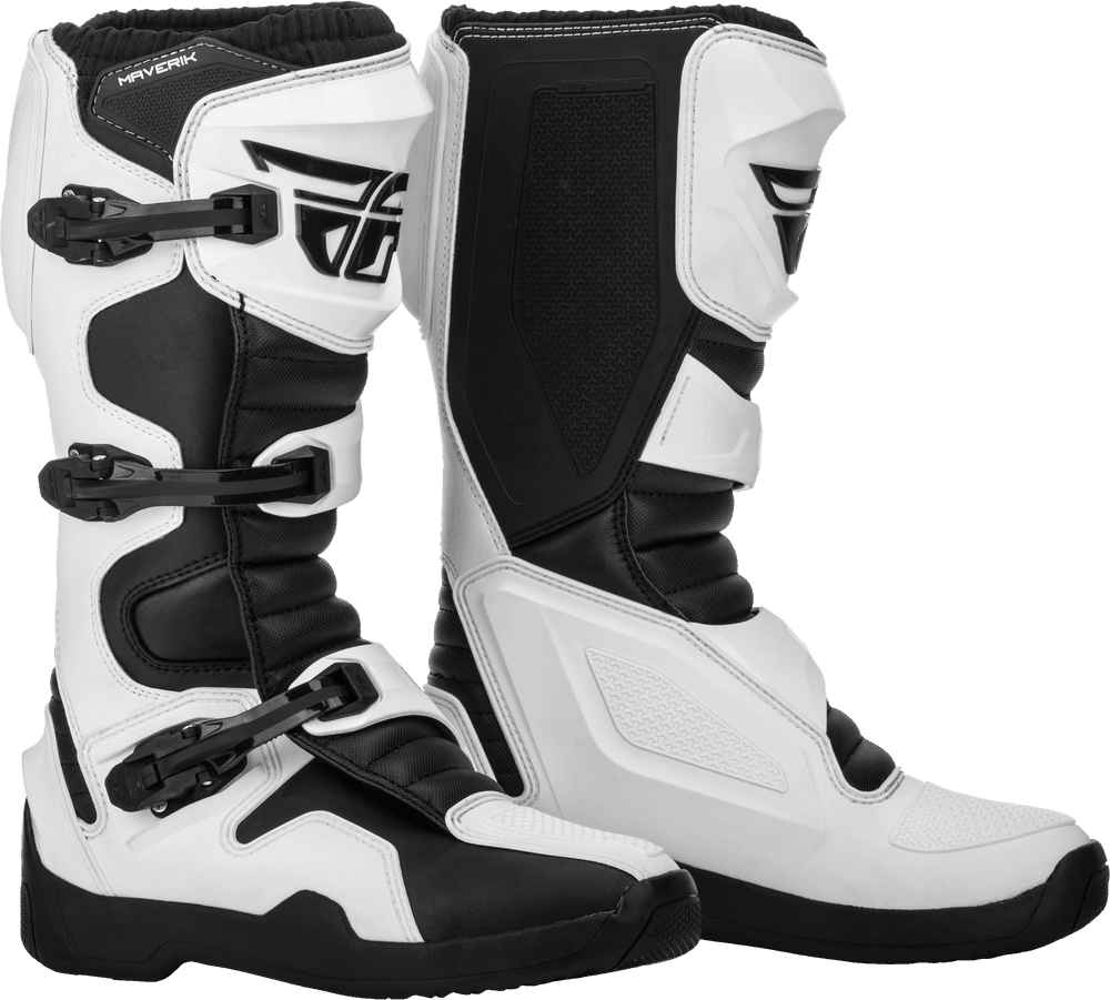 Fly Racing Maverik Boots - White/Black - Motor Psycho Sport