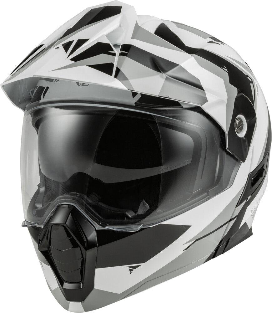 Fly Racing Odyssey Summit Helmet Black/White/Grey - Motor Psycho Sport