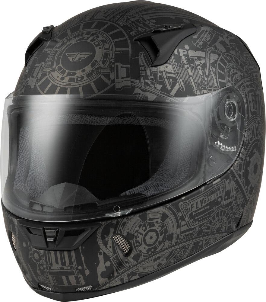 Fly Racing Revolt Matrix Helmet Matte Grey/Black - Motor Psycho Sport