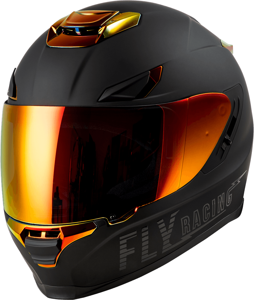 Fly Racing Sentinel Recon Helmet Matte Black/Fire Chrome - Motor Psycho Sport