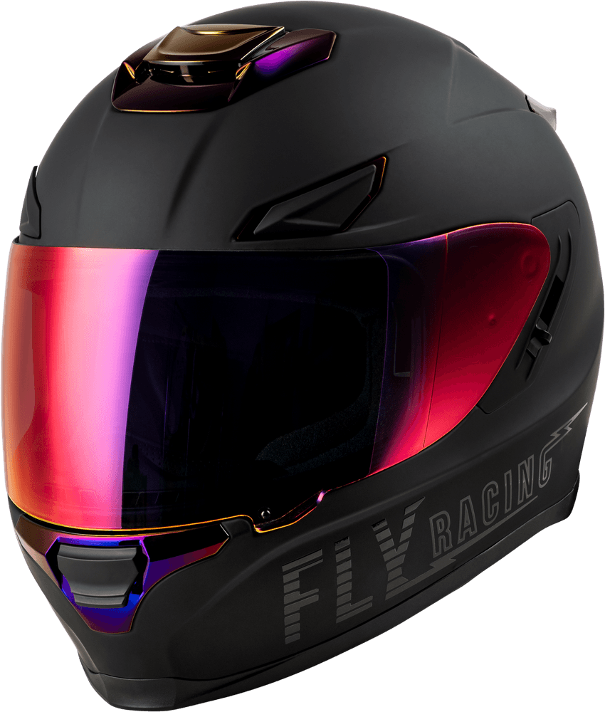 Fly Racing Sentinel Recon Helmet Matte Black/Purple Chrome - Motor Psycho Sport