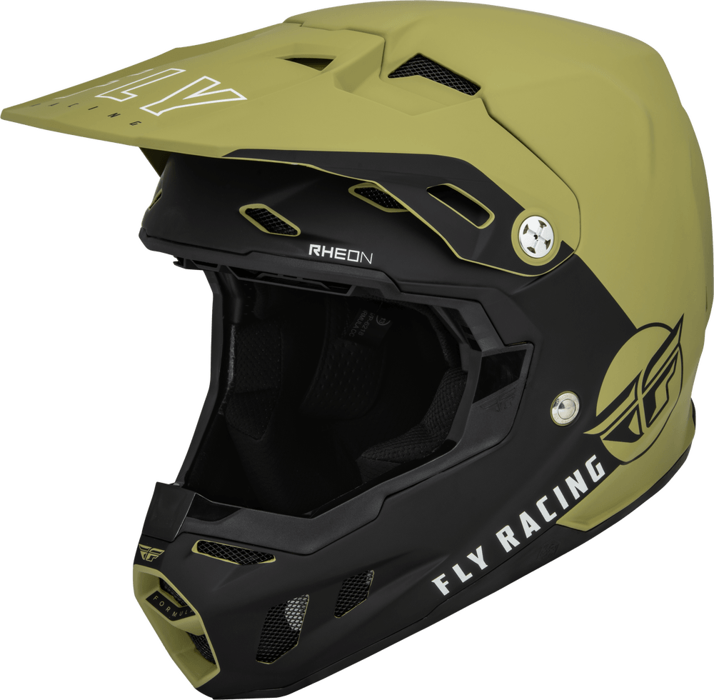 Fly Racing Youth Formula CC Centrum Helmet Matte Olive Grn/Blk - Motor Psycho Sport