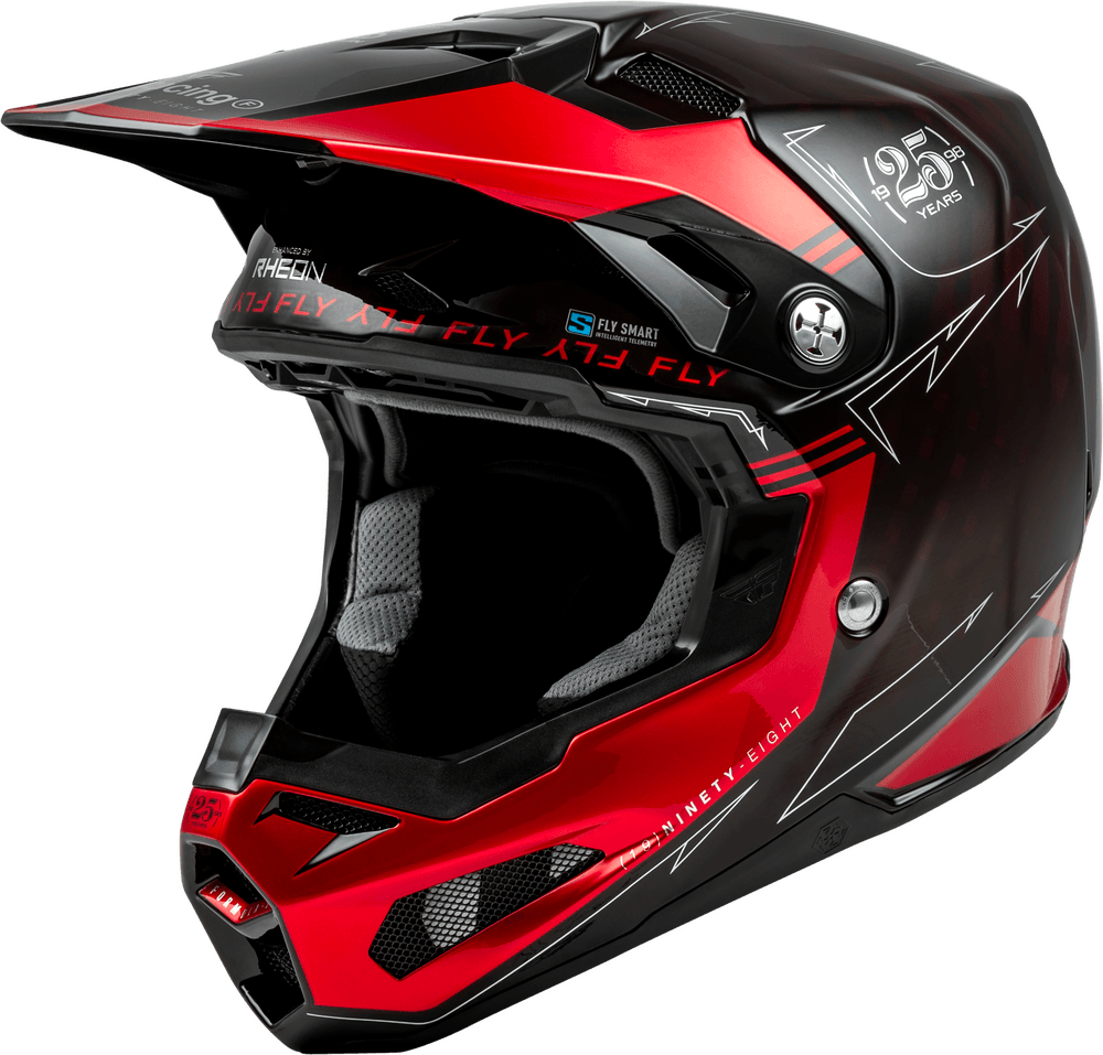 Fly Racing Youth Formula S Carbon Legacy Helmet Red Carbon/Black - Motor Psycho Sport