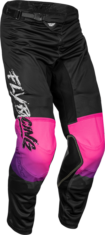 Fly Racing Youth Kinetic Mesh Khaos Pants Black/Purple/Pink - Motor Psycho Sport