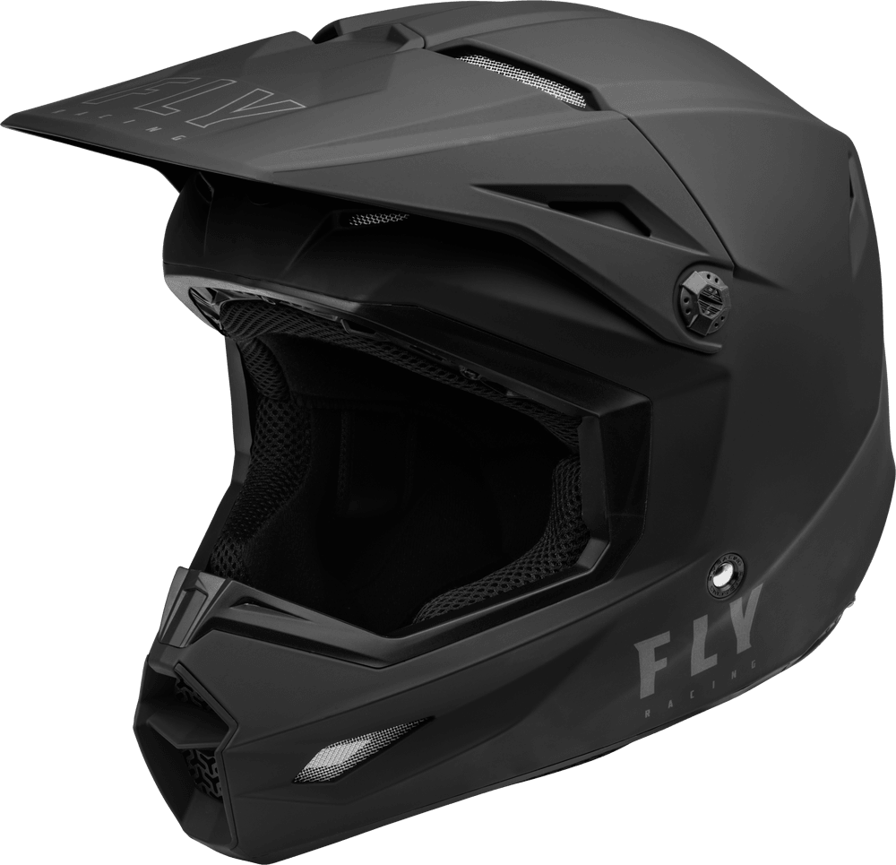 Fly Racing Youth Kinetic Solid Helmet Matte Black - Motor Psycho Sport