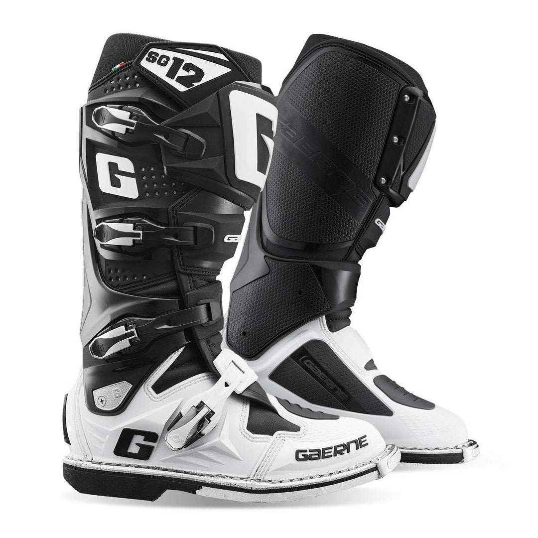 Gaerne SG-12 Boots - Black/White - Motor Psycho Sport