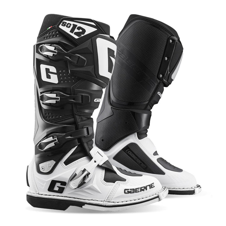 Gaerne SG-12 Boots - Black/White - Motor Psycho Sport