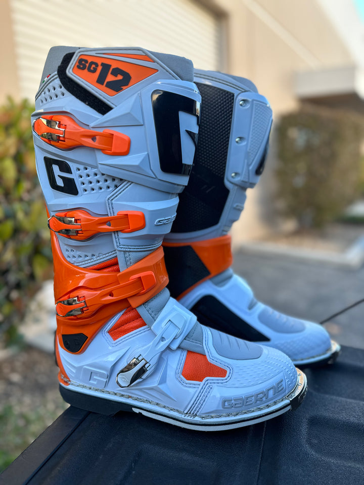 Gaerne SG-12 Boots - Orange/Grey/White - Motor Psycho Sport