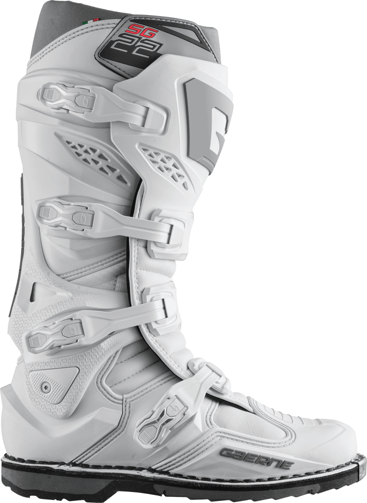 Gaerne SG-22 Boots - White - Size 11 - OPEN BOX – Motor Psycho Sport Gaerne SG-22 Boots - White - Size 11 - OPEN BOX – Motor Psycho Sport