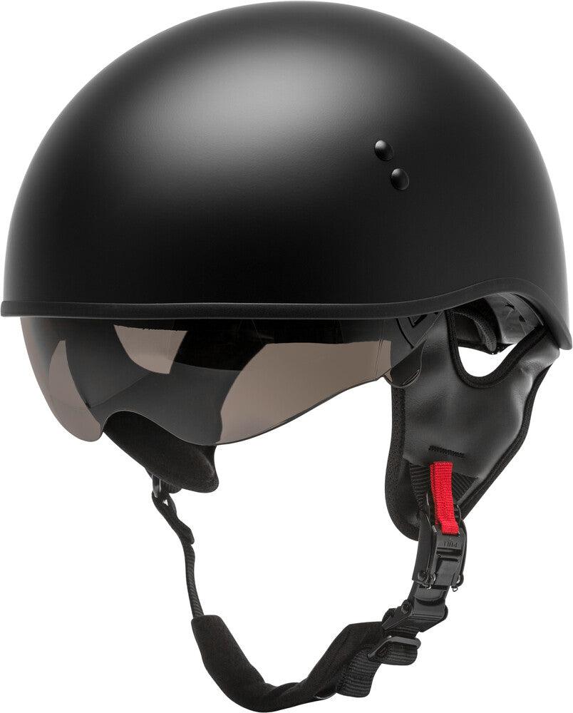 Gmax HH-65 Half Helmet Naked Matte Black - Motor Psycho Sport