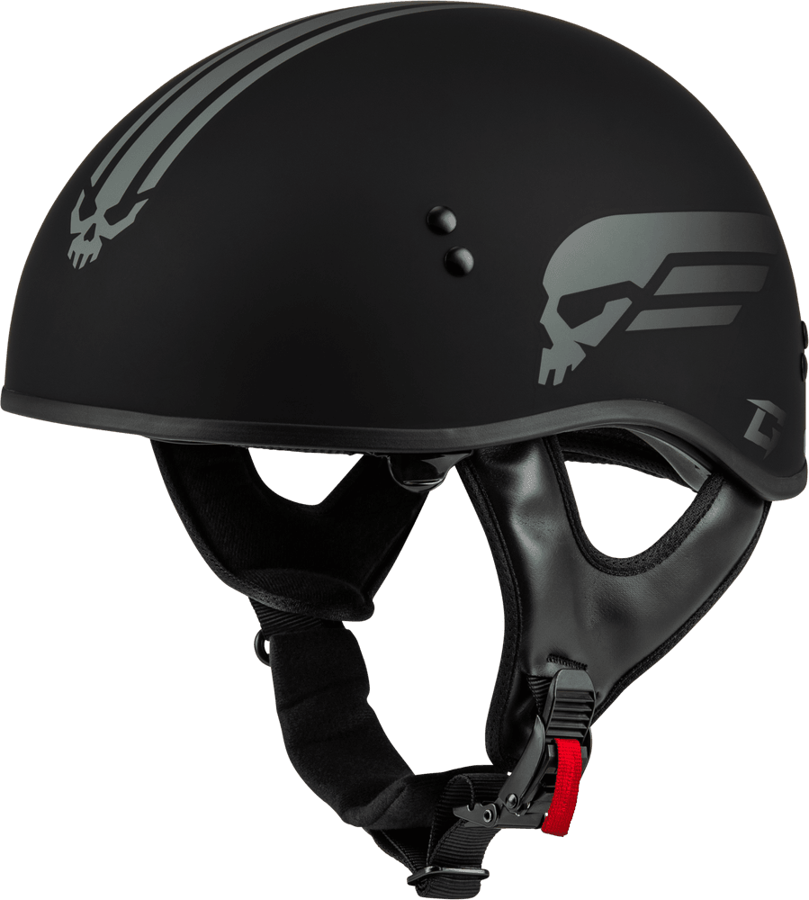 Gmax HH-65 Retribution Helmet Matte Black/Silver – Motor Psycho Sport