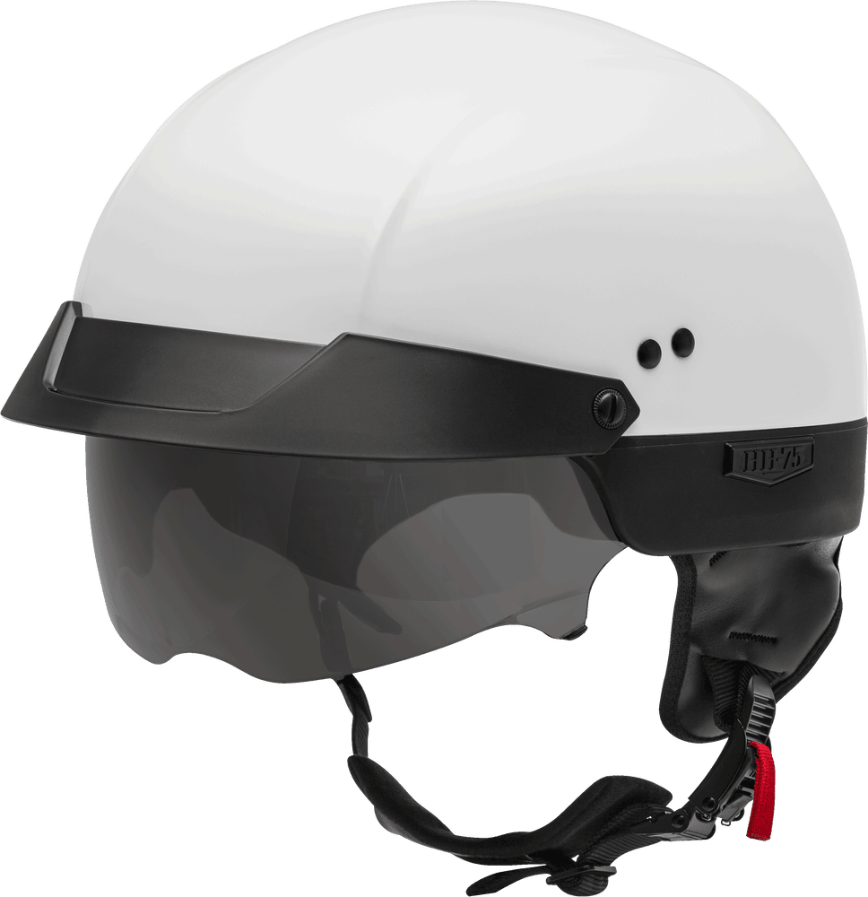 Gmax HH-75 Half Helmet White - Motor Psycho Sport