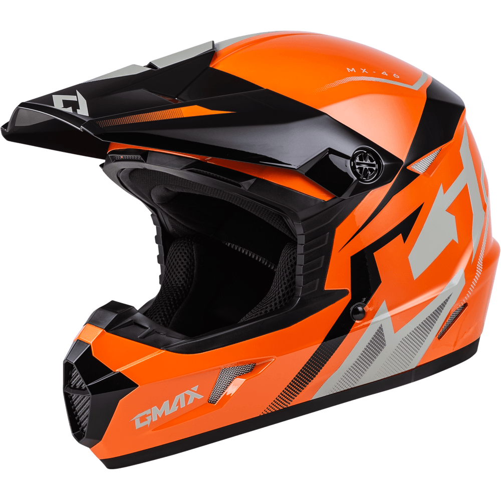 Gmax MX-46 Compound Helmet Orange/Black/Grey - Motor Psycho Sport