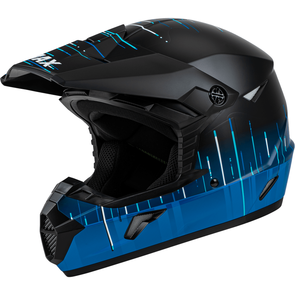 Gmax MX-46 Frequency Off-Road Helmet Matte Black/lBue - Motor Psycho Sport