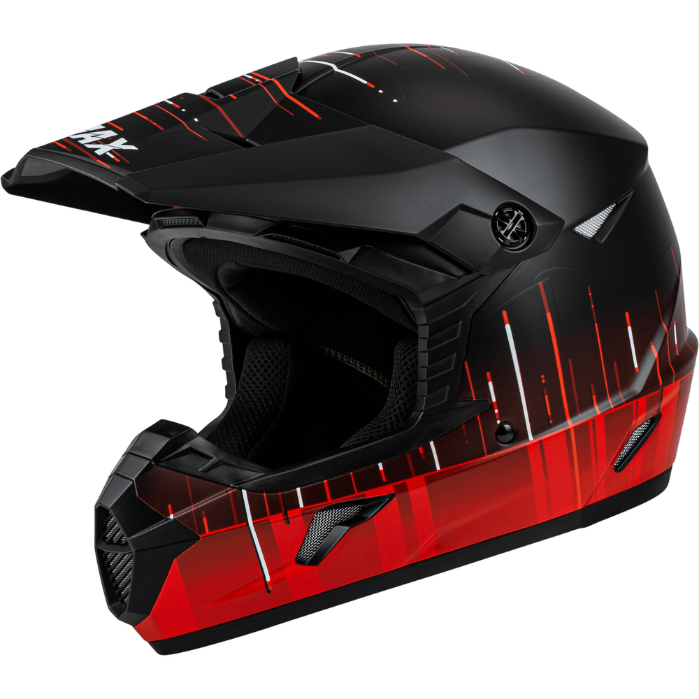 Gmax Youth MX-46Y Frequency Offroad Helmet Matte Black/Red - Motor Psycho Sport