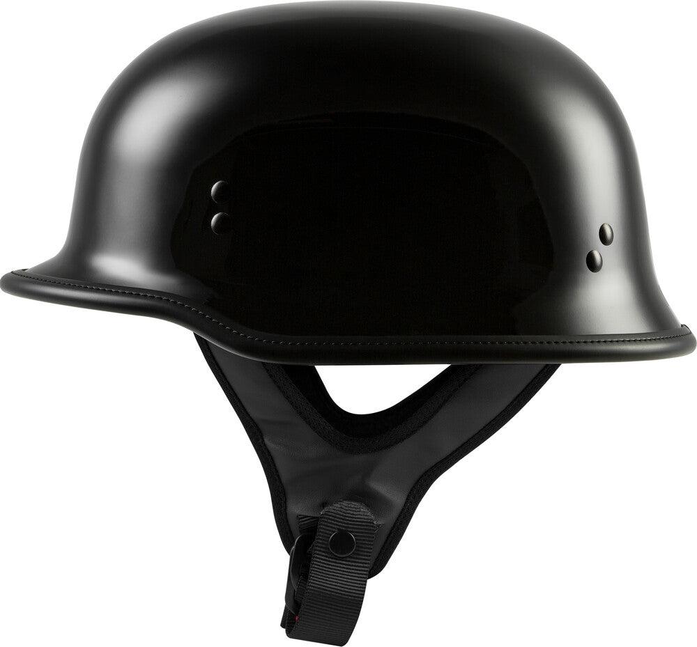 Highway 21 9mm German Beanie Helmet Gloss Black - Motor Psycho Sport