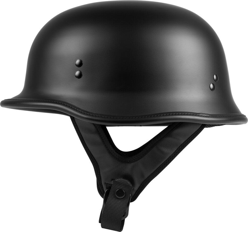 Highway 21 9mm German Beanie Helmet Matte Black - Motor Psycho Sport