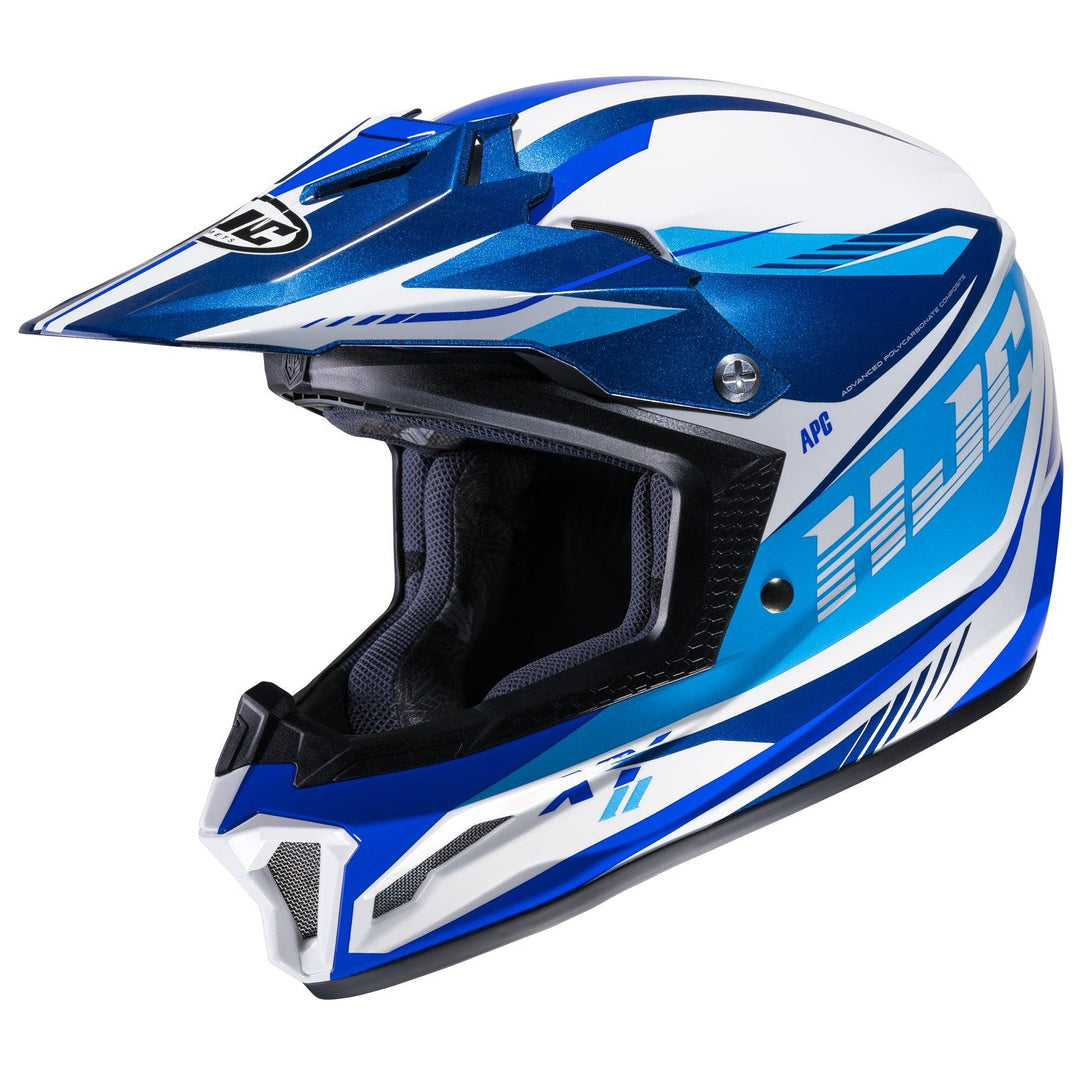 hjc cl-max 2 modular helmet HJC Youth CL-XY 2 Drift Helmet White/Blue / Large