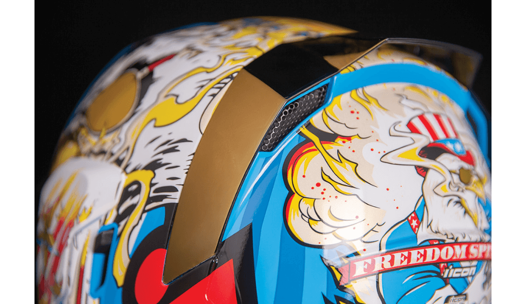 Icon Airflite Freedom Spitter Gold Helmet - Motor Psycho Sport