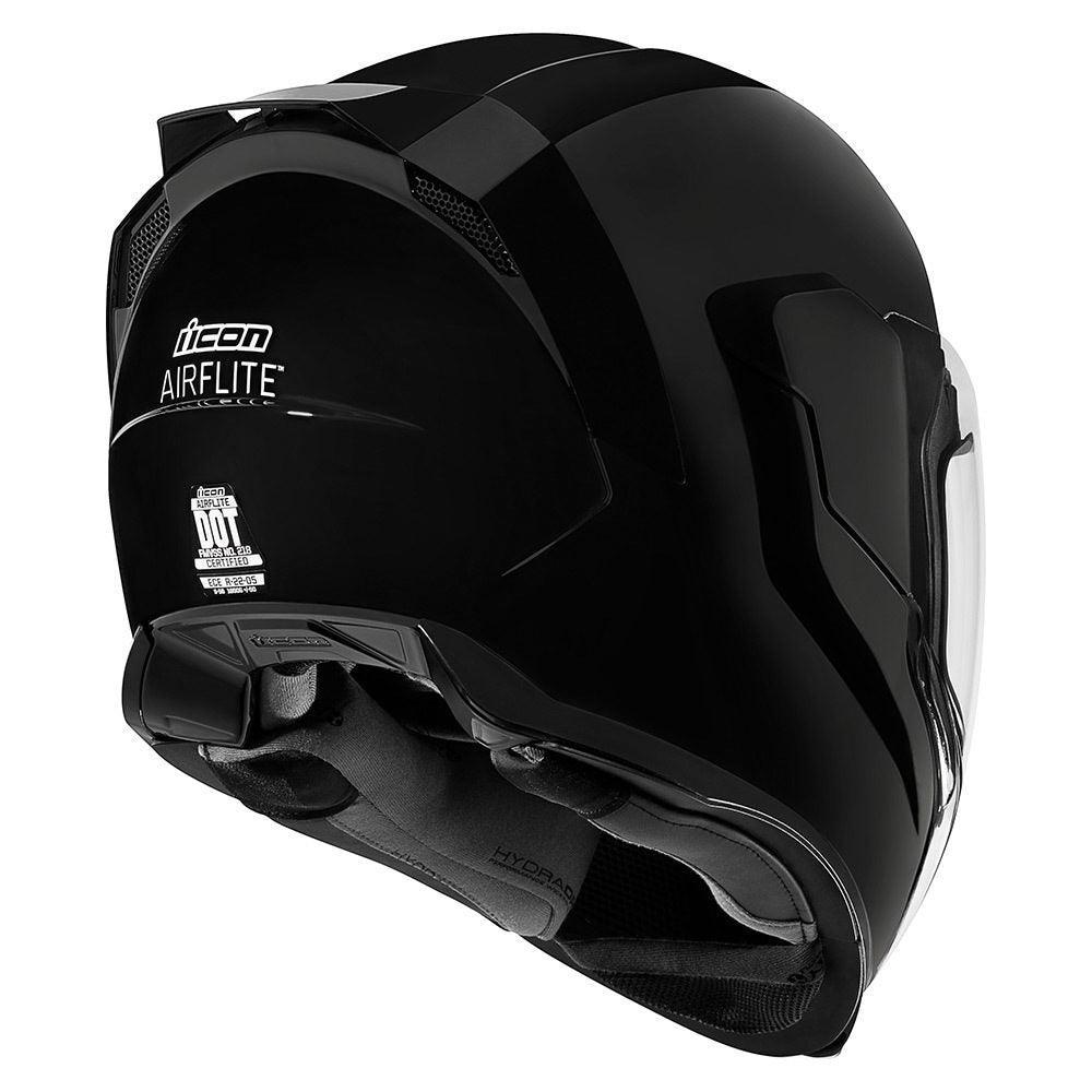 Icon Airflite Gloss Black Helmet - Motor Psycho Sport