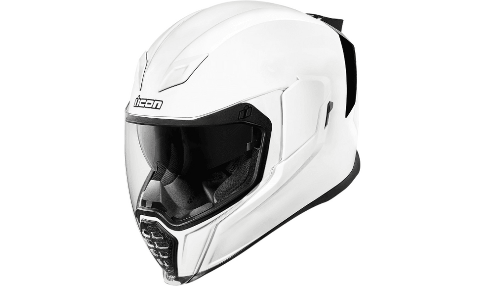 Icon Airflite Gloss White Helmet - Motor Psycho Sport