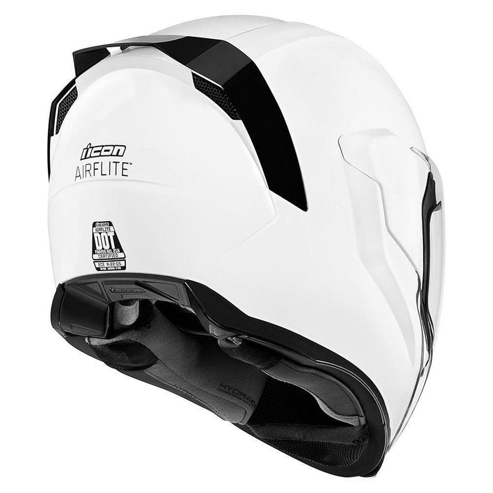 Icon Airflite Gloss White Helmet - Motor Psycho Sport