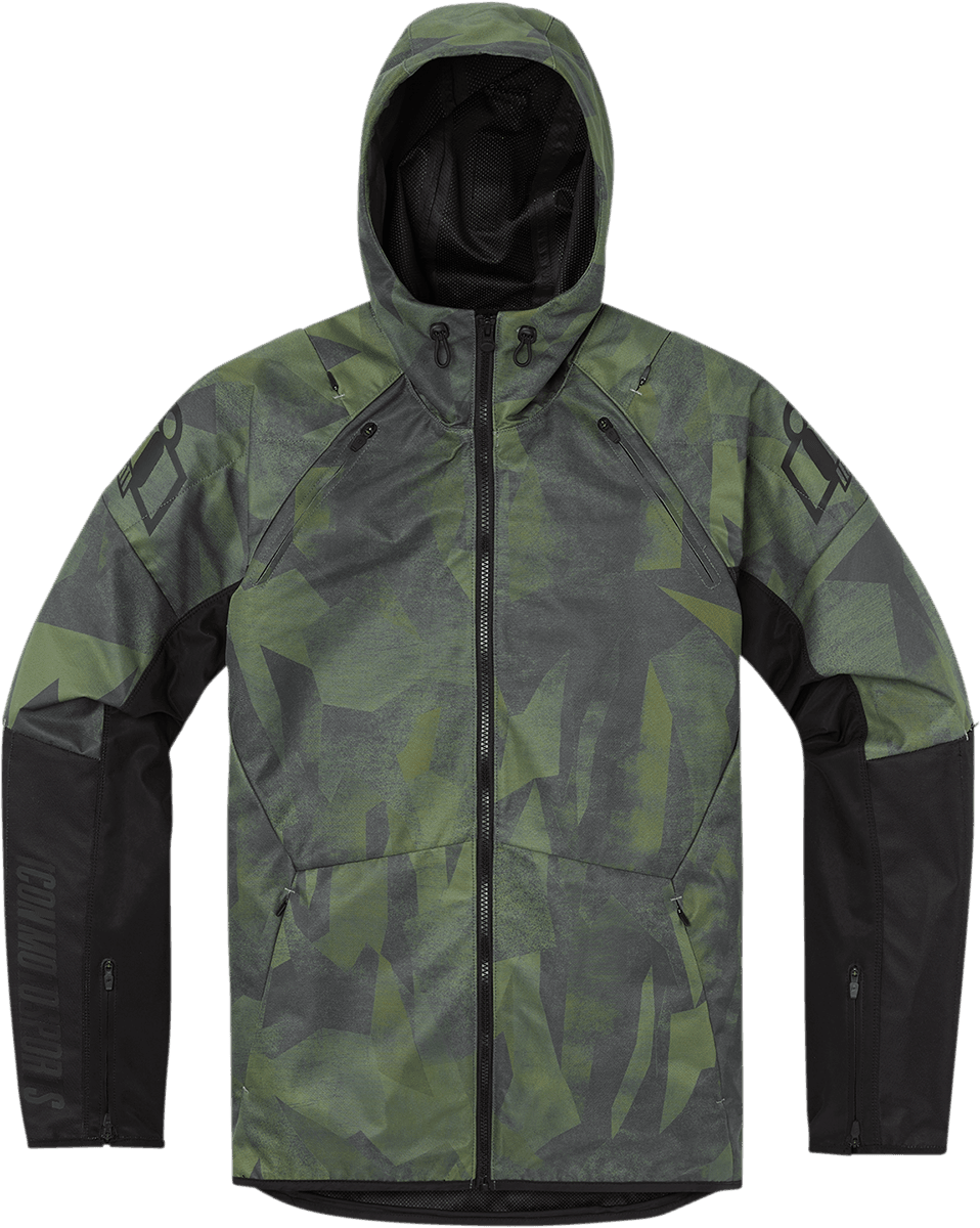 Icon Airform Battlescar Green Men's Jacket - Motor Psycho Sport