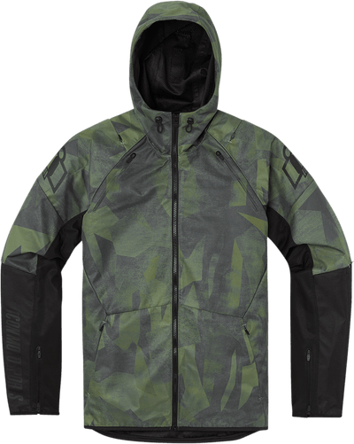 Icon Airform Battlescar Green Men's Jacket - Motor Psycho Sport