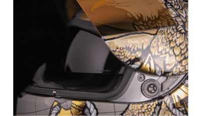 Icon Airform Semper Fi Gold Helmet - Motor Psycho Sport